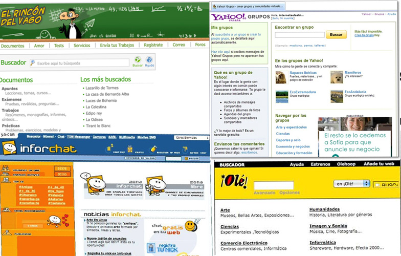 portales web de españa en 2004